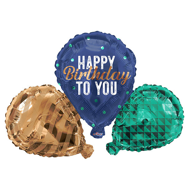 Happy Birthday 36in Metallic Balloon