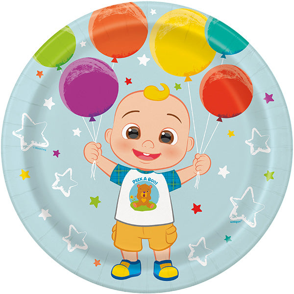 New Cocomelon 9in Round Dinner Paper Plates 8ct