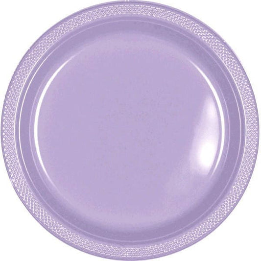 Lavender 10.25in Round Banquet Plastic Plates 20 Ct