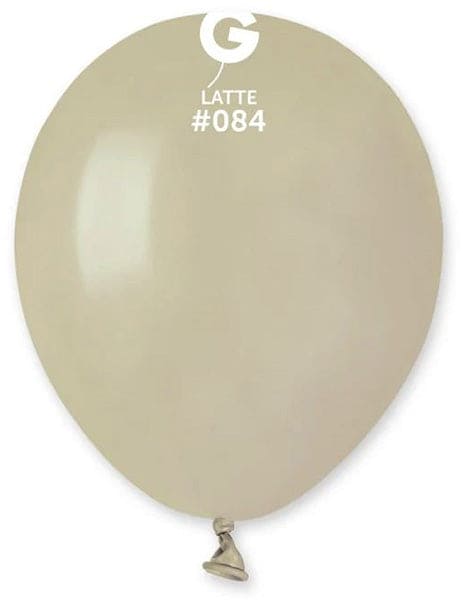 5in Standard Latex Balloons Latte 100ct