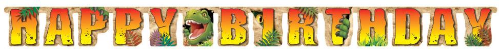 Dino Blast Jointed Birthday Banner (1ct)
