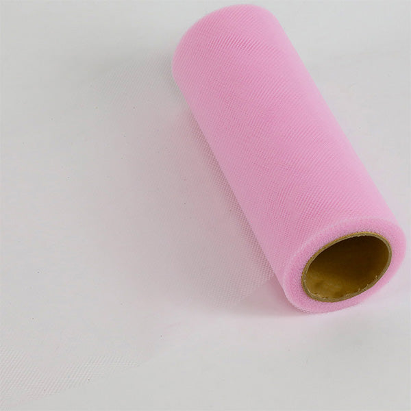 Tulle Glitter 6in x 25yds Pink