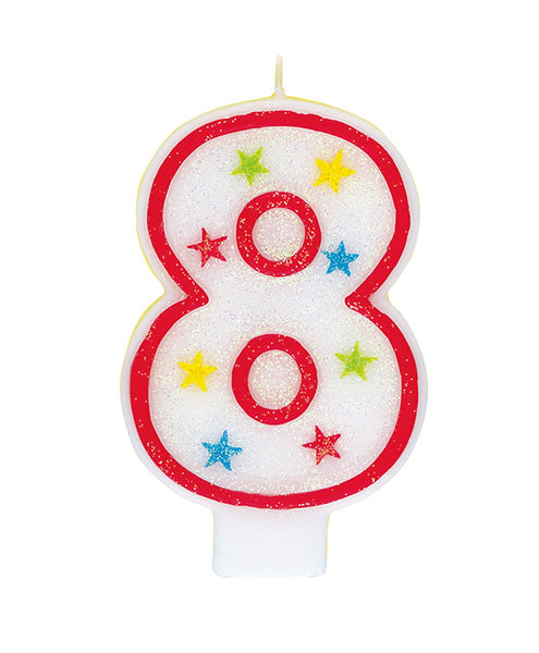Glitter #8 Candle with Stars