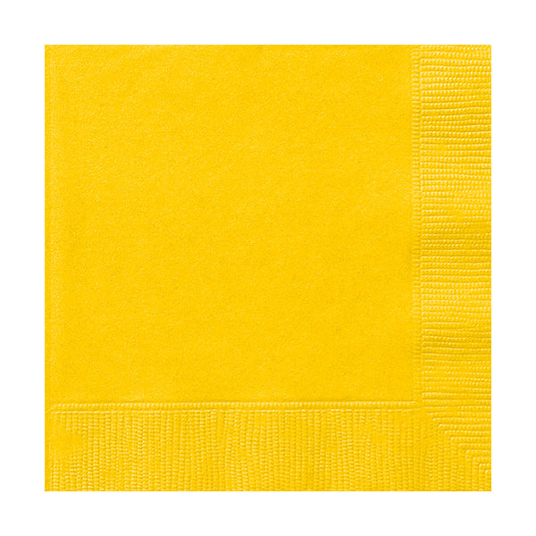 Yellow Beverage Napkins 100ct