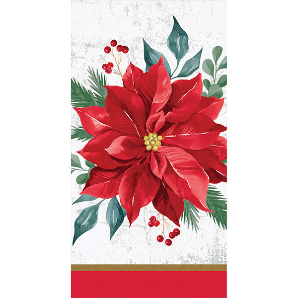 Festive Floral Paper Guest Napkins 16ct