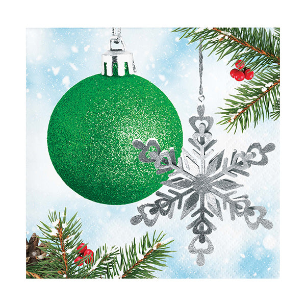 Classical Christmas Beverage Napkins 16ct