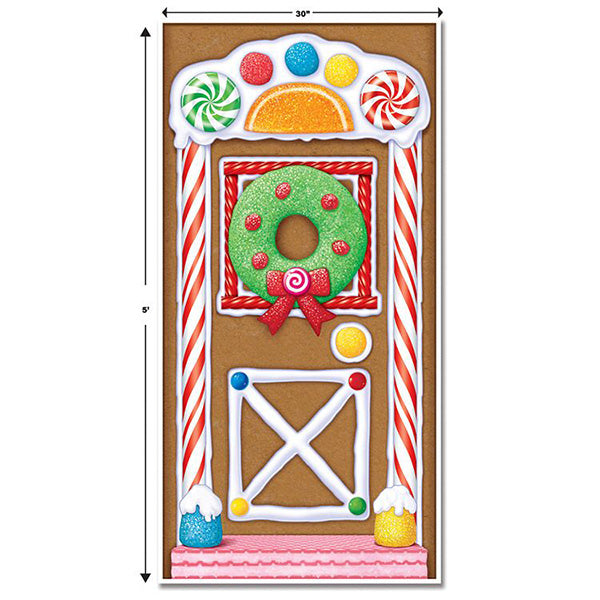 Gingerbread House Door Cover 1ct