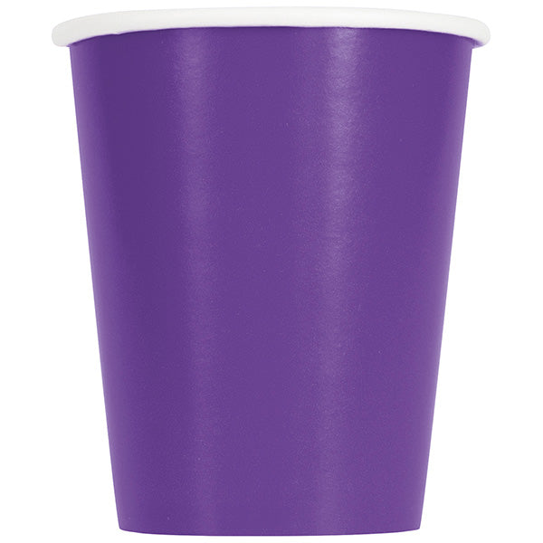 Neon Purple 9oz Paper Cups 20ct