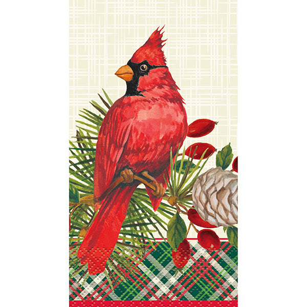 Red Cardinal Christmas Paper Guest Towels 16ct