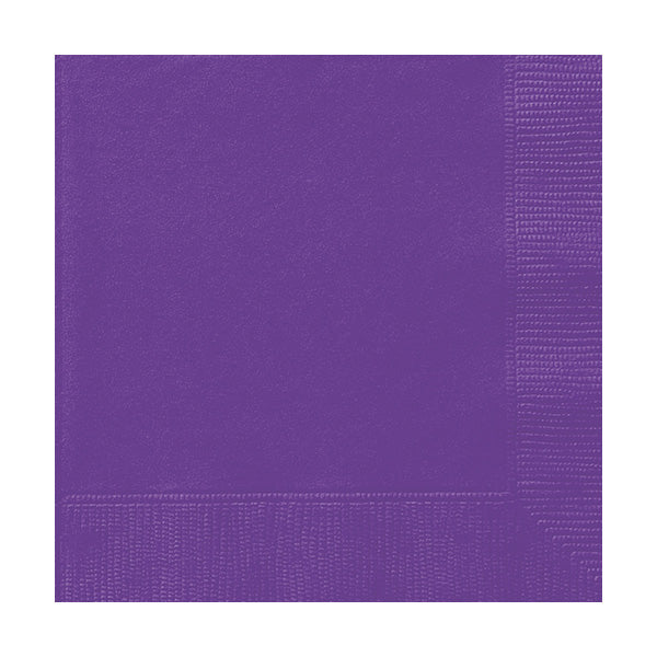 Neon Purple 2-ply Beverage Napkins 40ct