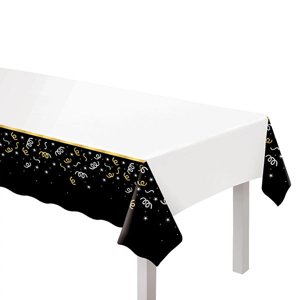Midnight Cheers 54 x 102in Plastic Table Cover