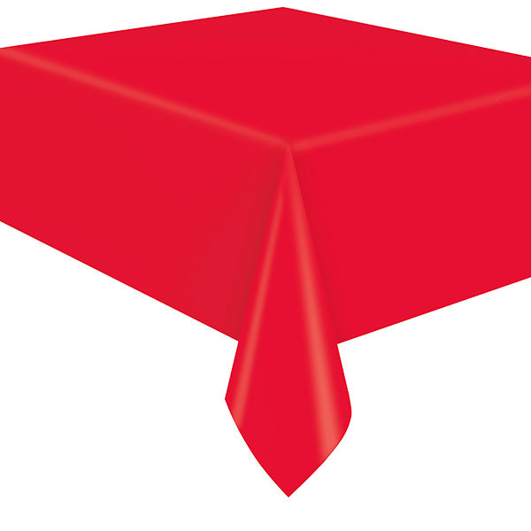 Flannel Backed Table Cover 54in x 108in - Red