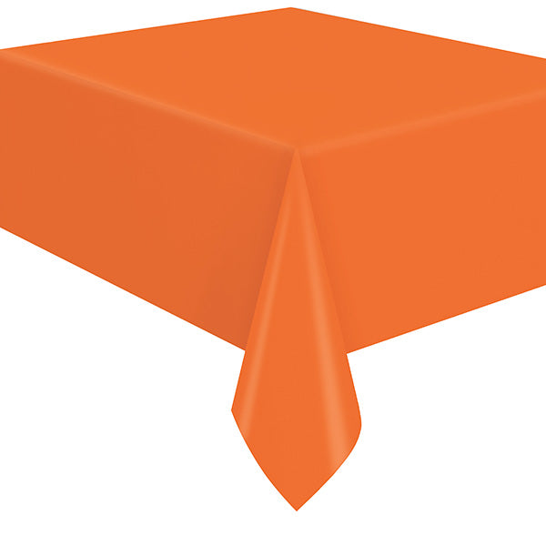 Flannel Backed Table Cover 54in x 108in - Orange