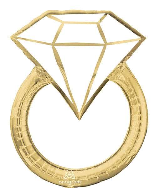 Wedding Ring 30in Metallic Balloon