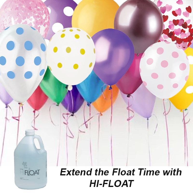 Extend the Float Time of Your 12in Latex Balloons by Adding HI-Float