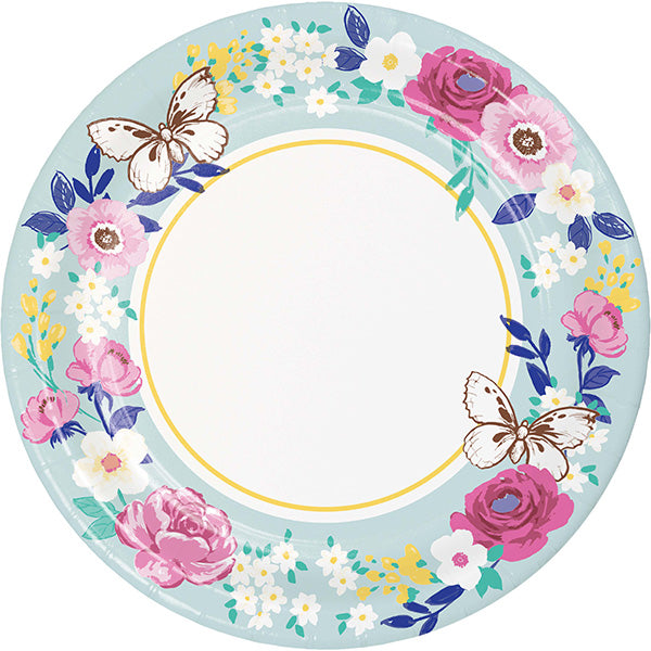 Sights of Spring 9in Round Dinner Paper Plates 8ct