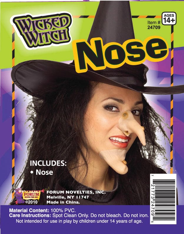 Wicked Witch Long Crooked Nose Costume Accessory