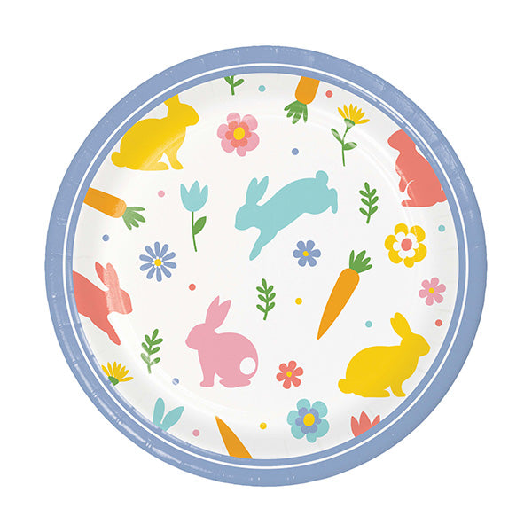 Easter Frills 7in Round Luncheon Paper Plates 8ct