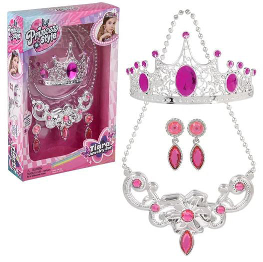 Pretend Play Princess Tiara Jewelry Set
