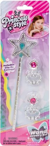 Pretend Play Princess Wand Jewelry Set