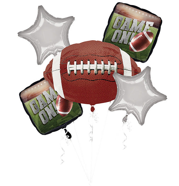 Football Go Fight Win Balloon Bouquet 5ct