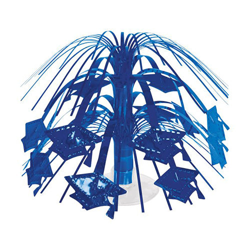 Grad Cap Mini Cascade Blue Centerpiece