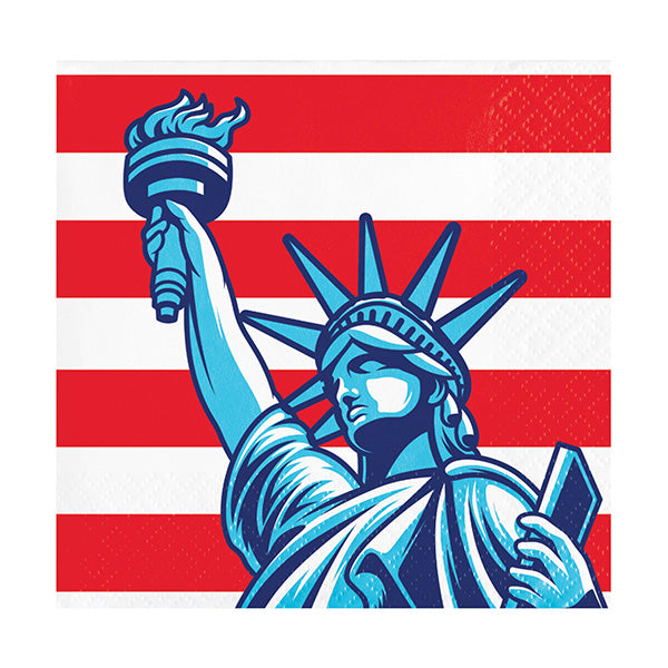 Lady Liberty Beverage Napkins 16ct