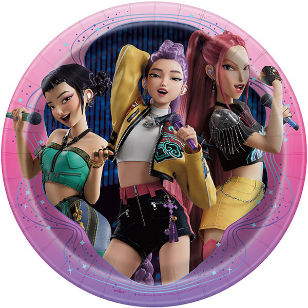 KPop Demon Hunters Round 9in Dinner Paper Plates 8ct