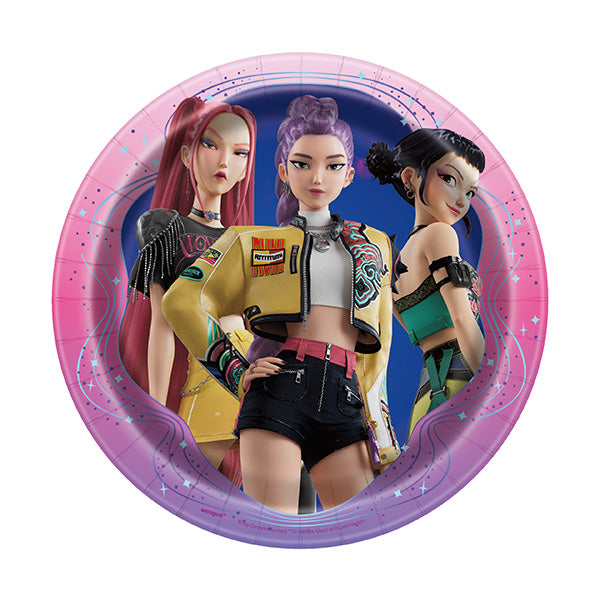 KPop Demon Hunters Round 7in Luncheon Paper Plates 8ct