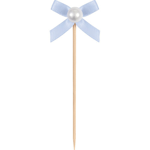 Dainty Bows Pearl Food Picks 15ct