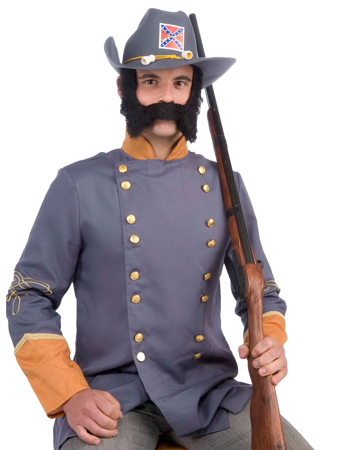 Historical General Deluxe Moustache And Sideburns