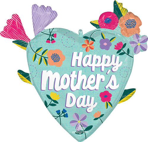 Mother's Day Threaded Love 27in Metallic Balloon