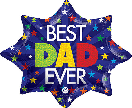 Best Dad Ever 28in Metallic Balloon