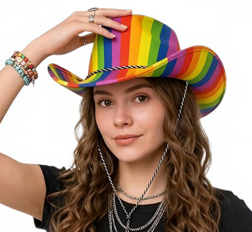 Rainbow Cowboy Hat