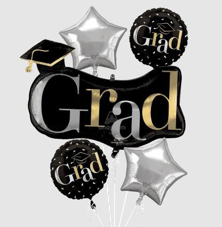 Grad Class Dismissed Balloon Bouquet 5ct