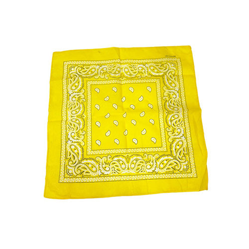 Bandana Paisley Yellow 20 x 20in