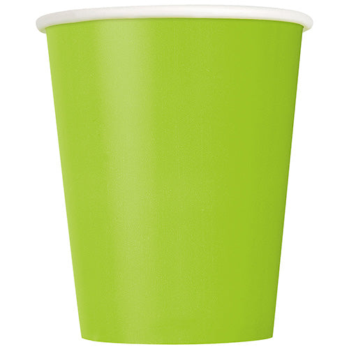 Neon Green 9oz Paper Cups 20ct