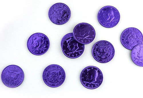 Fort Knox Purple Chocolate Coins 8.1oz Mesh Bag