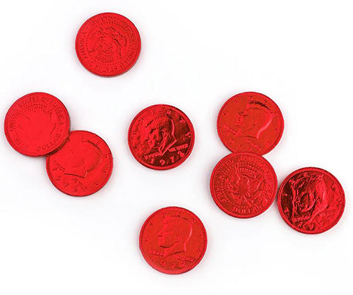 Fort Knox Red Chocolate Coins 8.1 oz Mesh Bag