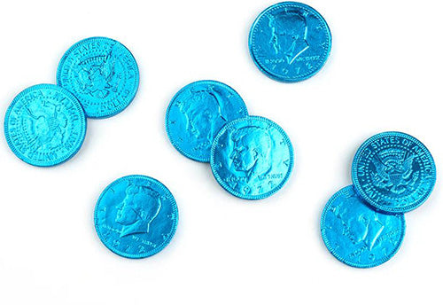 Fort Knox Blue Chocolate Coins 8.1oz Mesh Bag