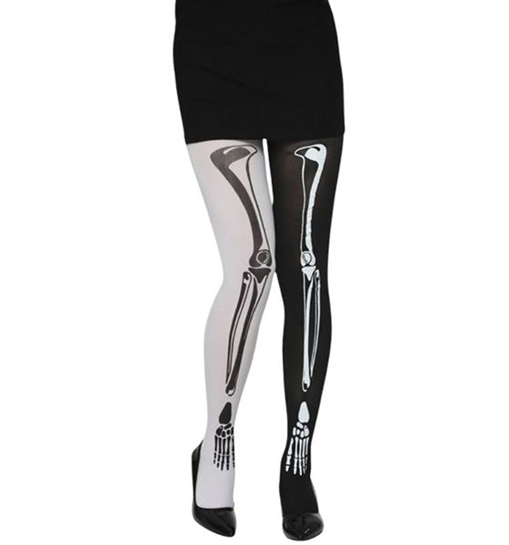Black and White Skeleton Tights