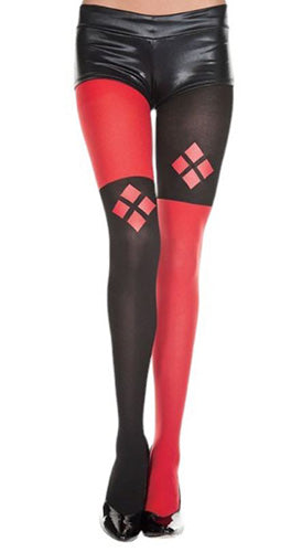 Red and Black Jester Tights