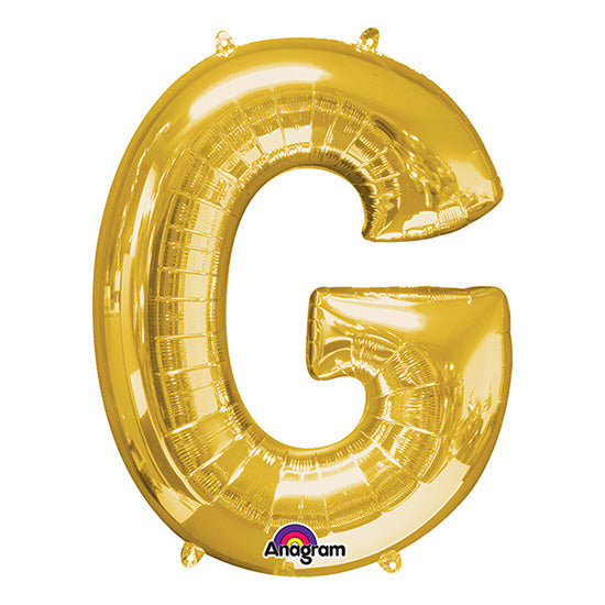 Letter G Gold 33in Metallic Balloon