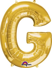 Letter G Gold 33in Metallic Balloon