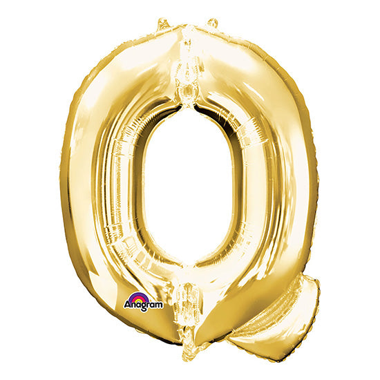 Letter Q Gold 33in Metallic Balloon