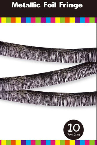 Metallic Fringe Banner 10' Black