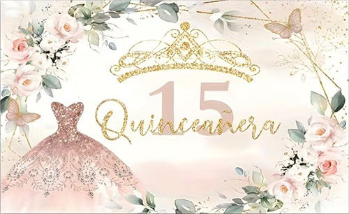 Mis Quince Vinyl Backdrop