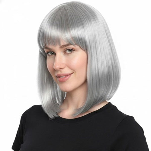Long Bob Wig Silver