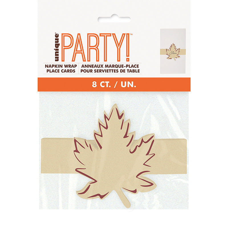 Leaf Cutout Napkin Place Cards 8ct