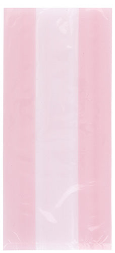 Pastel Pink Large Favor Cello Bags with Twist Ties 30ct